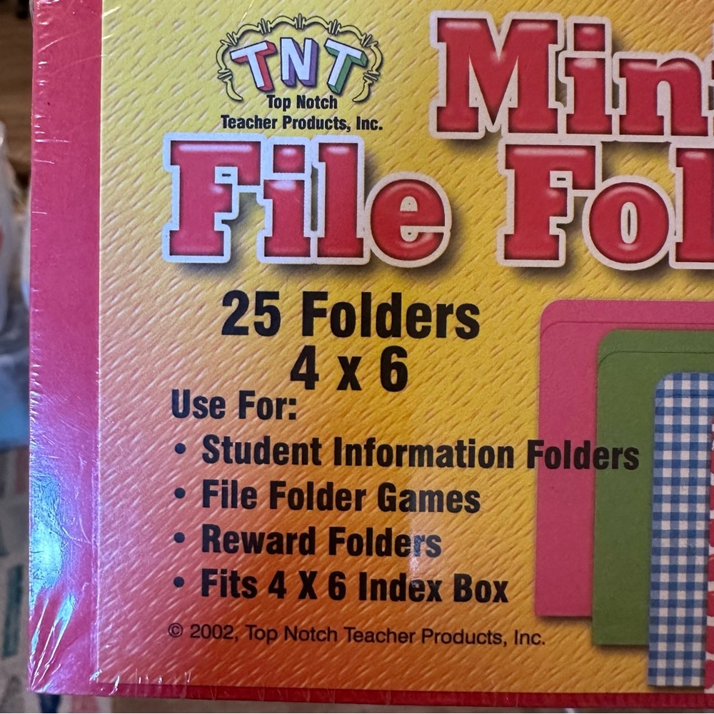 Mini File Folders - Red - Picture 4 of 4